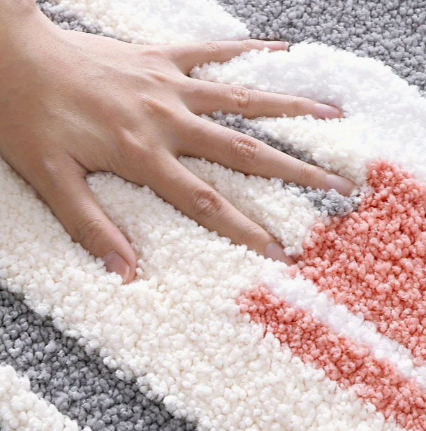 Antislip Badmat – Gebreide Stof met TPR-achterkant – Waterabsorberend & Leuk Badkuip Ontwerp