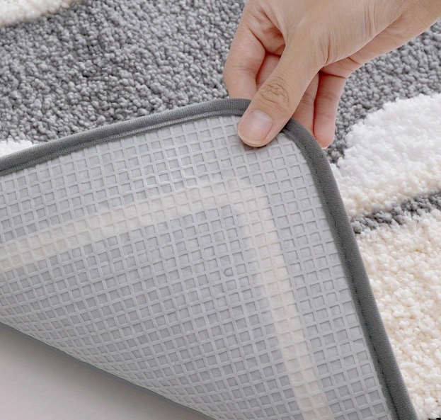 Antislip Badmat – Gebreide Stof met TPR-achterkant – Waterabsorberend & Leuk Badkuip Ontwerp