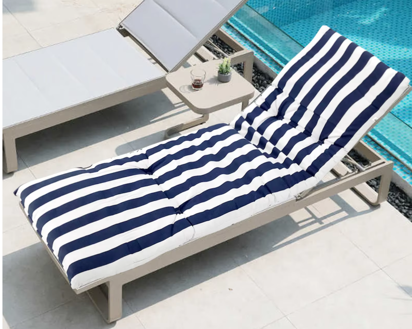 Ligbedkussen Blauw/Wit – 180x55x6 cm