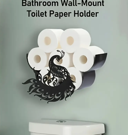 Pauw Toiletrolhouder – Uniek & Decoratief Wandrek voor 6 Rollen