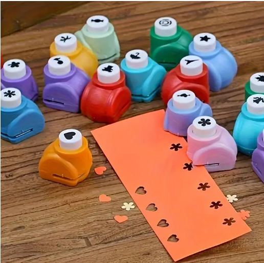 Mini Perforatorset – 12 Stuks | Verschillende Vormen & Kleuren | Voor Scrapbooking, Journaling & Decoraties