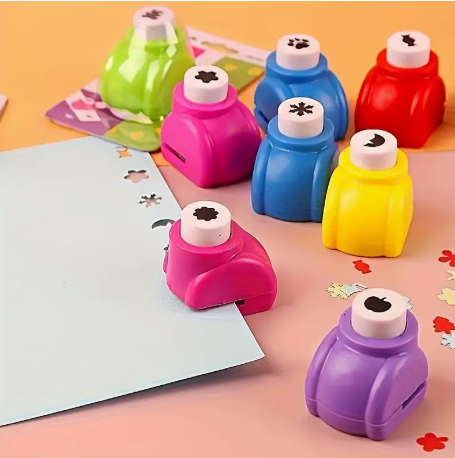 Mini Perforatorset – 12 Stuks | Verschillende Vormen & Kleuren | Voor Scrapbooking, Journaling & Decoraties