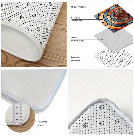 AtelierVolto Elegante zwaar belastbare entreemat barrière deurmat voor binnen en buiten - Mozaïek  - Rechthoekig - door mat- verschillende formaten