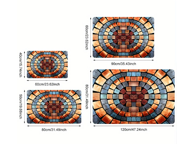 AtelierVolto Elegante zwaar belastbare entreemat barrière deurmat voor binnen en buiten - Mozaïek  - Rechthoekig - door mat- verschillende formaten
