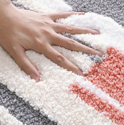Antislip Badmat – Gebreide Stof met TPR-achterkant – Waterabsorberend & Leuk Badkuip Ontwerp