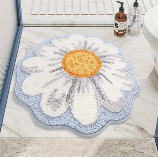 Design Bloemvormige Badmat 65x65cm – Zachte Gebreide Polyester – Superabsorberend & Antislip met TPR-rug – Wasbaar & Decoratief
