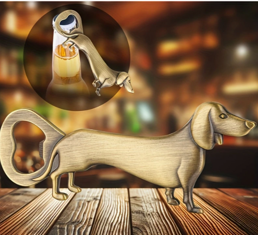 Metalen Bierflesopener Teckel – Honden Flesopener voor Bierliefhebbers