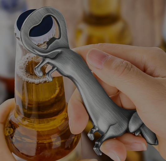 Metalen Bierflesopener Teckel – Honden Flesopener voor Bierliefhebbers