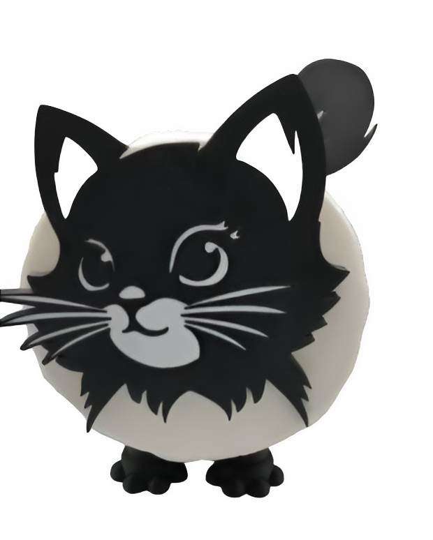Wc Rolhouder kat - 1 Stuk - Toiletrolhouder Kat- Reserverolhouder Poes - Wc Rolhouder Dier - Wc Rolhouder Zwart - Wc Rolhouder Staand - Katten Toiletrolhouder - Zonder Boren