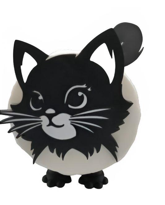 Wc Rolhouder kat - 1 Stuk - Toiletrolhouder Kat- Reserverolhouder Poes - Wc Rolhouder Dier - Wc Rolhouder Zwart - Wc Rolhouder Staand - Katten Toiletrolhouder - Zonder Boren