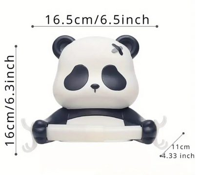 Panda Toiletrolhouder – Zelfklevend – Schattig Design – Wandmontage – Zwart/Wit – Kunststof