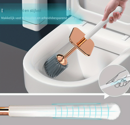 Aokala Toiletborstel en Houder – Stijlvolle WC Borstelset met Ergonomische Lange Handgreep