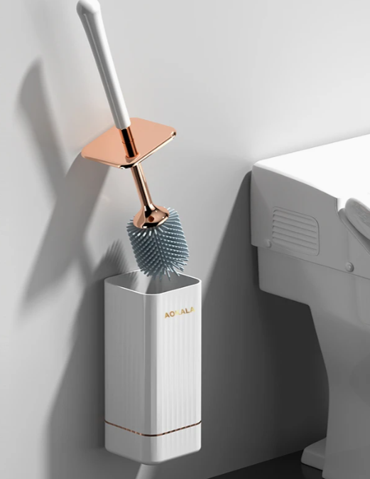 Aokala Toiletborstel en Houder – Stijlvolle WC Borstelset met Ergonomische Lange Handgreep