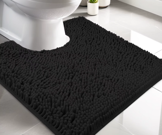 U-vormige Toiletmat – Extra Zacht Chenille Pluche – Wasbare Badkamermat van Microvezel – Superabsorberend Comfort
